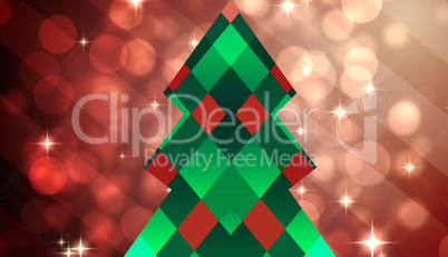 Composite image of hipster christmas tree