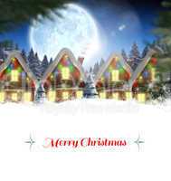 Composite image of Christmas greeting card