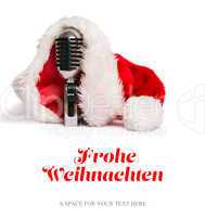 Composite image of christmas greeting in german