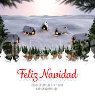 Composite image of feliz navidad