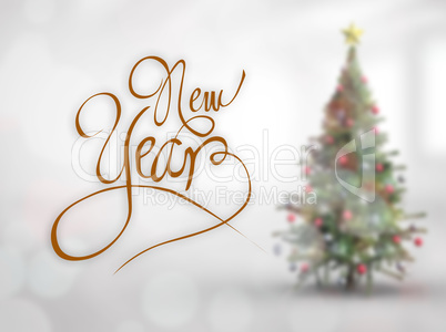 Composite image of new year message