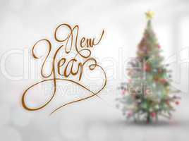 Composite image of new year message