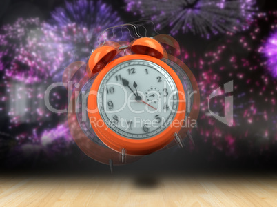 Composite image of alarm clock counting down to twelve Composite image of alarm clock counting down to twelve