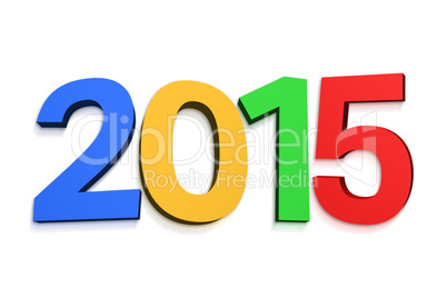 2015 in colourful letters