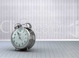 Composite image of alarm clock counting down to twelve