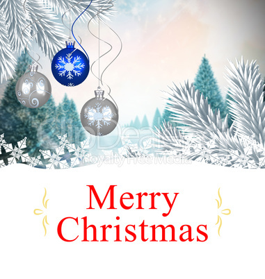 Composite image of christmas card