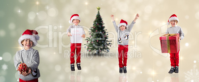 Composite image of different festive boys