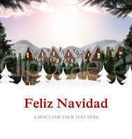 Composite image of feliz navidad