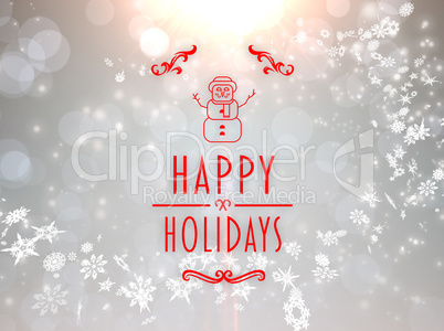 Composite image of happy holidays banner