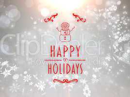 Composite image of happy holidays banner