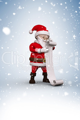 Composite image of cartoon santa