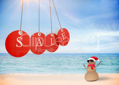 Composite image of red sale tags