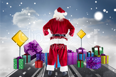 Composite image of santa claus