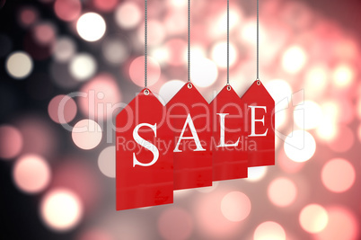 Composite image of red sale tags