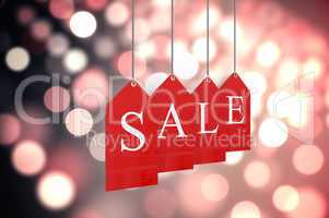 Composite image of red sale tags