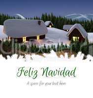 Composite image of feliz navidad