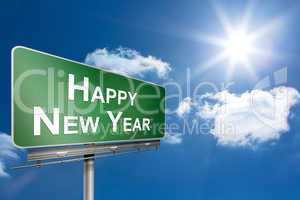 Composite image of happy new year