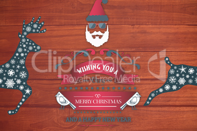 Composite image of  merry christmas message
