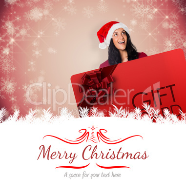 Composite image of composite image of woman holding a white sign