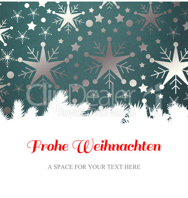 Composite image of christmas greeting in german