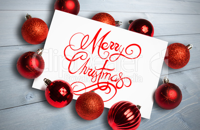 Composite image of merry christmas message