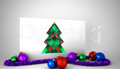 Composite image of hipster christmas tree