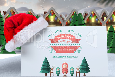 Composite image of merry christmas message