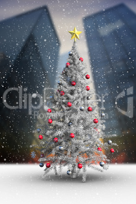 Composite image of christmas tree