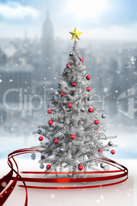 Composite image of christmas tree