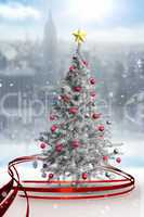 Composite image of christmas tree