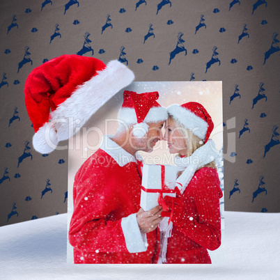 Composite image of festive couple