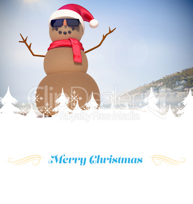 Composite image of Christmas greeting card