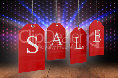 Composite image of red sale tags