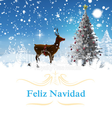 Composite image of Christmas greeting card