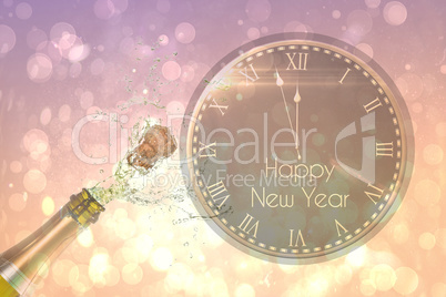 Composite image of black and gold new year message