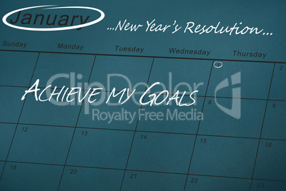 Composite image of new years resolution