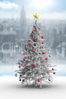 Composite image of christmas tree