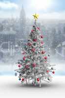 Composite image of christmas tree