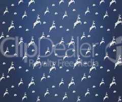 Blue and white reindeer pattern wallpaper
