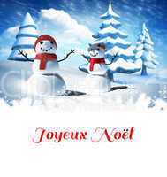 Composite image of joyeux noel