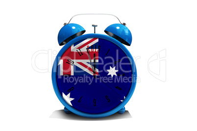 Composite image of 2015 in blue alarm clock