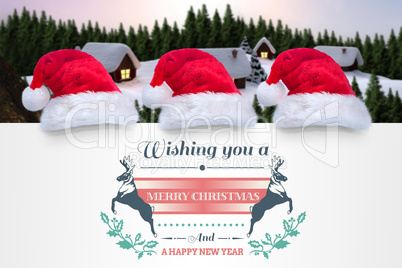 Composite image of colourful banner wishing a happy christmas