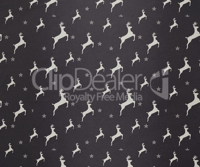 Grey and white reindeer pattern wallpaper