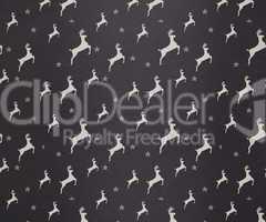 Grey and white reindeer pattern wallpaper