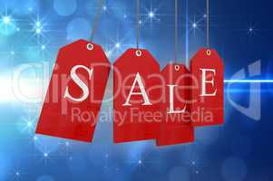 Composite image of red sale tags