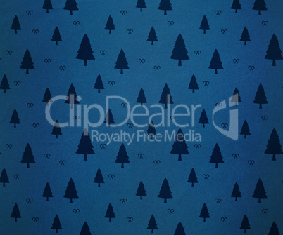 Blue fir tree pattern wallpaper