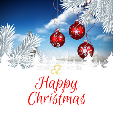 Composite image of christmas card