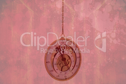 Composite image of hanging pocketwatch