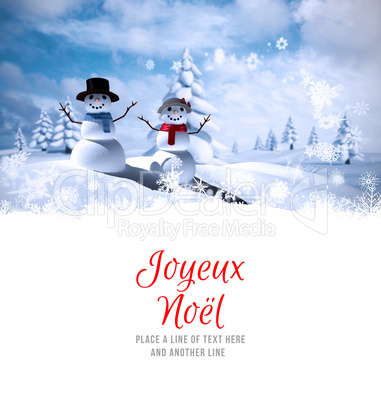 Composite image of joyeux noel