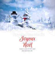 Composite image of joyeux noel